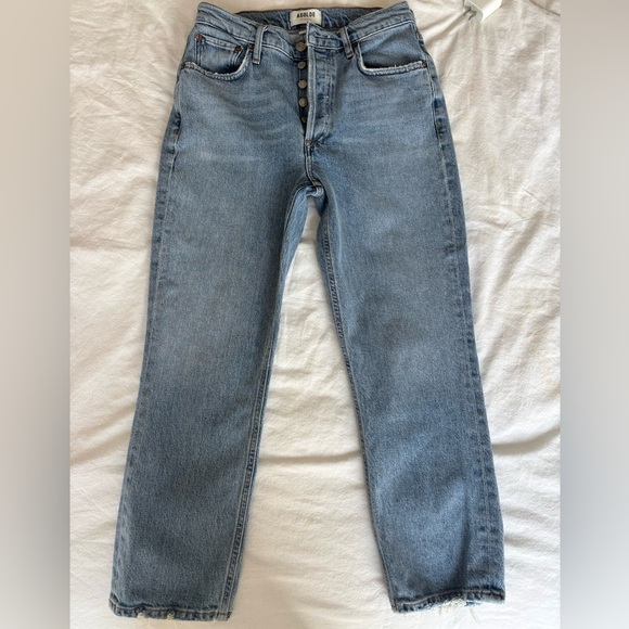 Agolde Riley High Rise Crop in Hassle - Picture 3 of 4